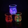 Tazza in Vetro Tagliato Lampeggiante Automatica a LED Multicolore Tazza Luminosa Bicchiere da Vino Birra Bicchiere da Whisky per Bevande Bar Club Festa Natale