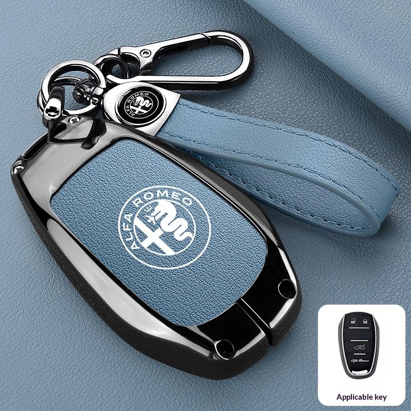 Car Key Bag Keychain Car Remote For Alfa Romeo Giulia 2015 +Stelvio 2016+ Spider Etcetera Key Case Cover Shell Protector KeylessSA0