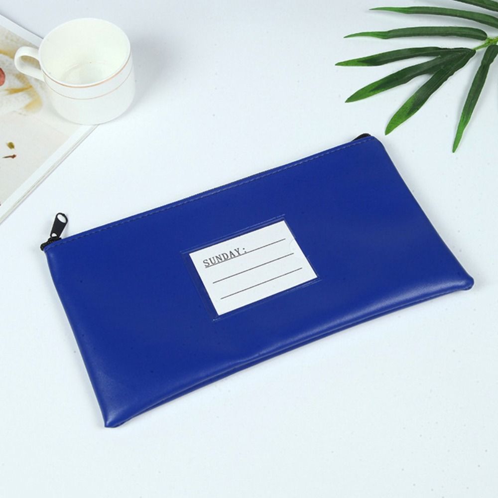 With Label Bank Deposit Bag With Zipper Money Pouch Waterproof Cosmetic Pouch Cosmetics