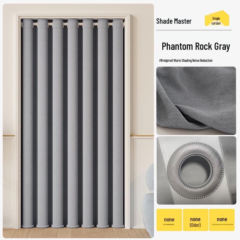 Double-Sided Blackout Door Curtain - New Style, Simple Design for Bedroom or Living Room