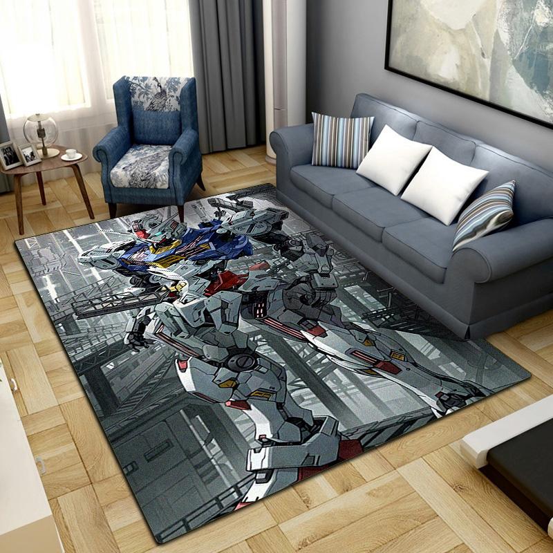 Gundam Washable Non-Slip Rug Carpet Larget Floor Mat Bedroom Home Decor For All-Season LXR103