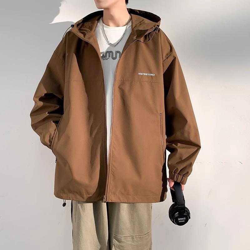 

Куртка мужская весенне-осенняя с капюшоном, подростковая, американского трендового бренда, совершенно новая, повседневная, свободная, в стиле милитари XXXL