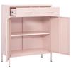 vidaXL Lagerschrank Rosa 80x35x101,5 cm Stahl