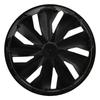 4PCS 17 Inch Hubcaps Set Stylish Universal Fit Clip On ABS R17 Wheel Cover Replacement for Most Cars Truck SUV Black