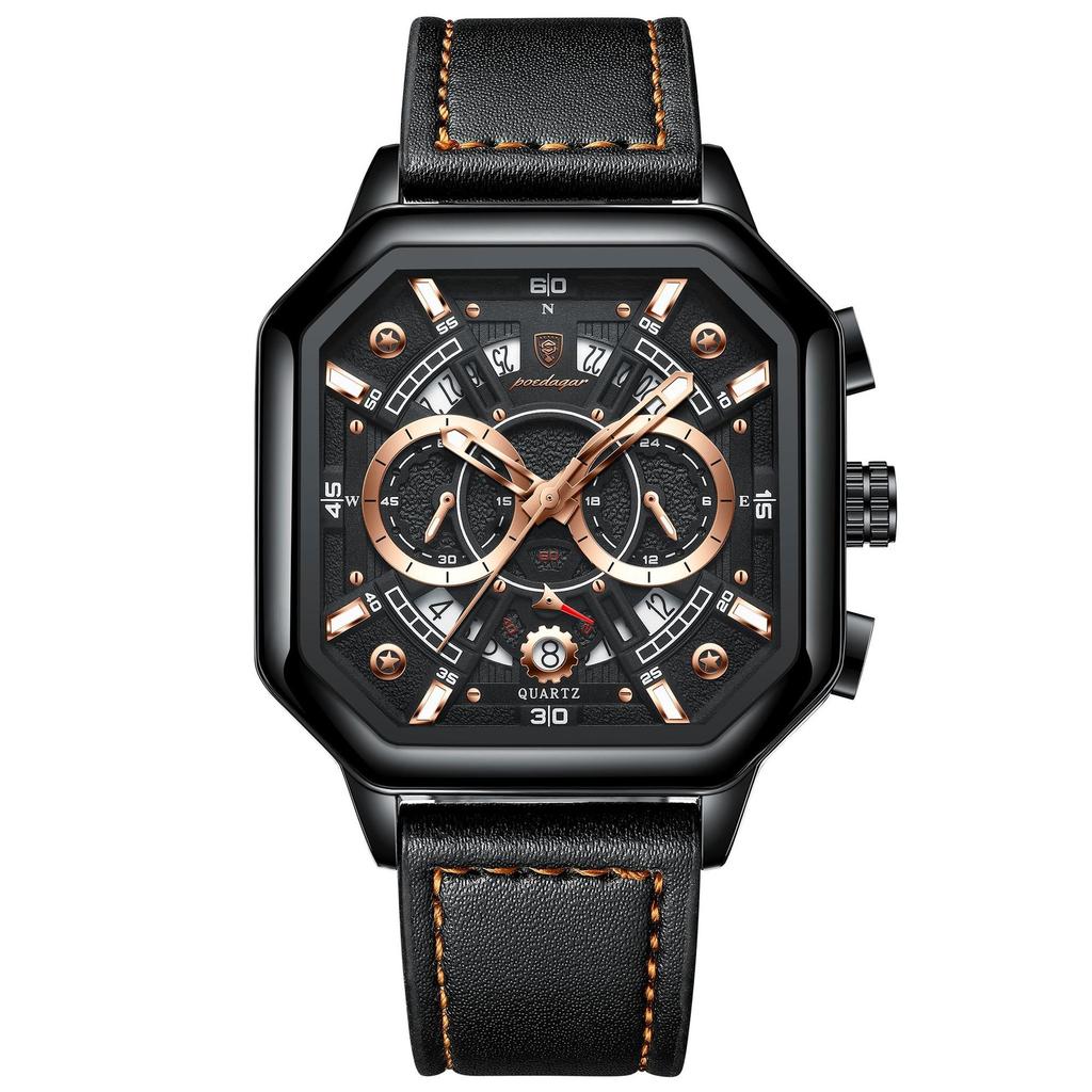 Watch Multifunctional Quartz Watch Men'S Watch Luminous Hollow Watch