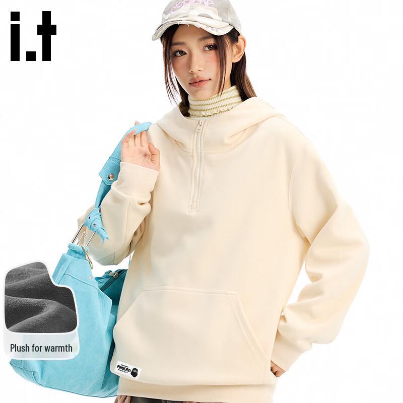 

Fingercroxx IT Men s Fleece-Lined Half-Zip Hooded Sweatshirt 3XL