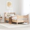 VidaXL Cadre de lit avec tête de lit 75x190 cm bois de pin massif, sommier, cadre de lit simple, cadre de lit en bois massif 3307068