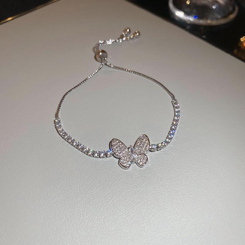 Cross-Border Zircon Square Adjustable Bracelet: Versatile, Sweet, Luxury Jewelry Design