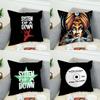 Band SSystem Of A Down Kissenbezug Für Auto Sofa Dekorativ Zuhause Zweiseitiger Druck Plüsch Quadratisch Wurfkissen Kissenbezug