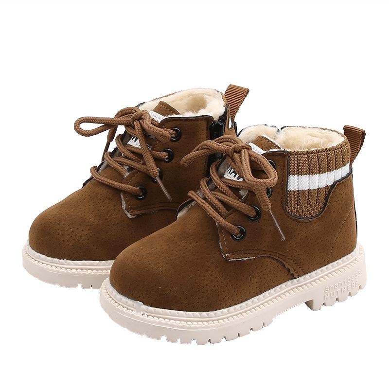 Children's Boots Autumn/Winter Children's Shoes Children's Shoes Flyknit Boys' Boots Girls' Haired Snow Boots