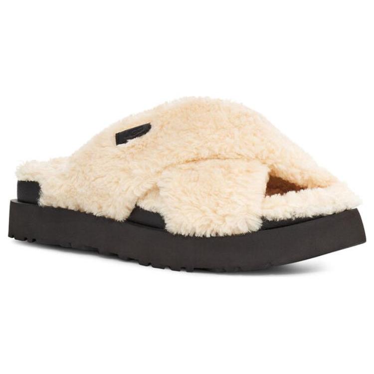 UGG Fuzz Sugar Cross Slides 1135131-NBLC