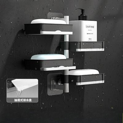 1 Stück Lin Jie Drehbarer Seifenkasten Neuer Kreativer Ohne Bohren Seifenkasten Badezimmer Toilette Mehrschichtiges Abflussregal