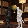3D Printed Medieval Knight Sentinel Statue, Dark Fantasy Armor Warrior Sculpture, Gothic Tabletop Figurine for Office Home Decor Gift