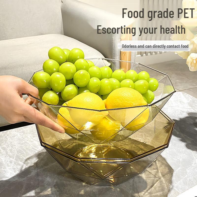 Zhaoran Light Luxury Double-Layer Diamond Melamine Fruit Plate