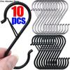 10Pcs S-Shape Balcony Clothes Hanger Spring Clasp Stainless Steel Windproof S-Type Hook Thickened Safety Buckle