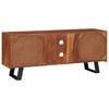 TV Stand Honey Brown 112 X 30 X 48 Cm Solid Acacia Wood
