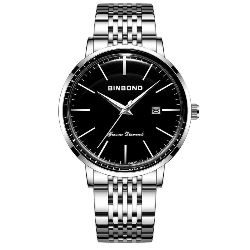Top Brand Fashion Watch Men's New Curved Screen Butterfly Buckle Steel Band Waterproof Luminous Ultra-thin Large Dial Men's Watch