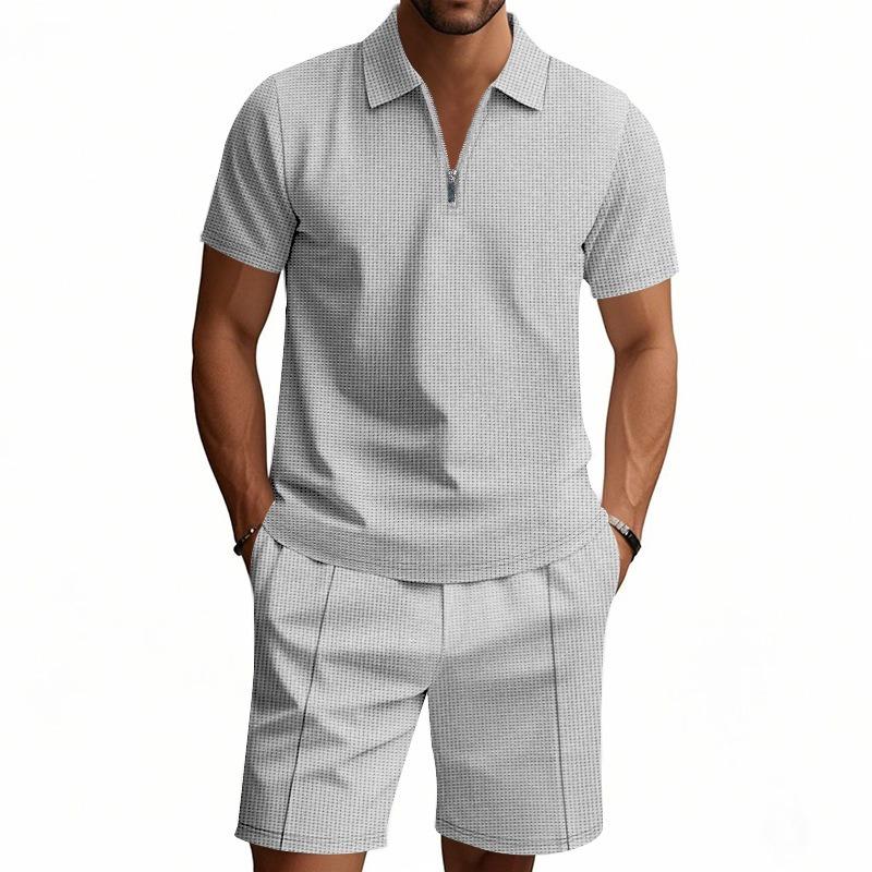 HNXC Men's Fashion Casual Summer Spring POLO Neck Short Sleeve Blouses & Shirts Classic Exquisite