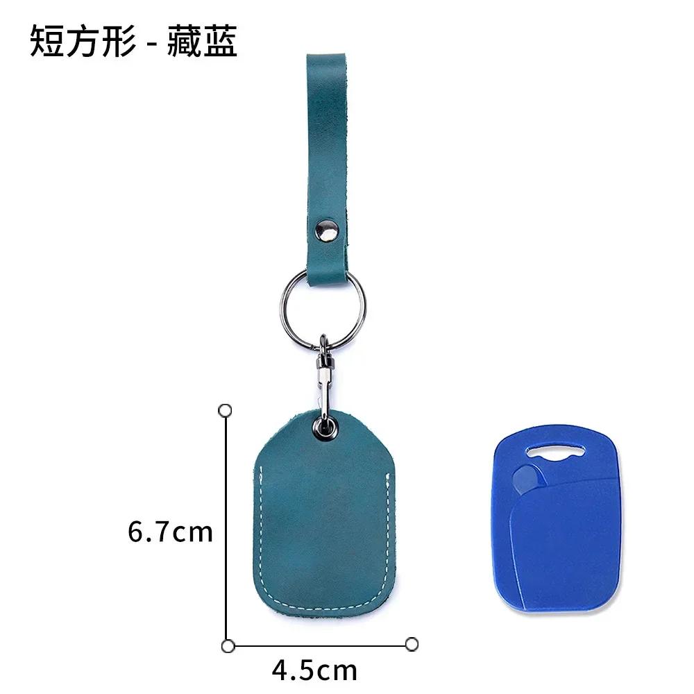 Genuine Leather Key Holder Bank Card Pocket Mini Bus Card Key Pouch Slim Housekeeper Key Access Card Protecter Cover