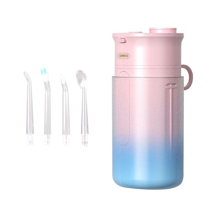 Portable Electric Oral Irrigator Electric Teeth Cleaners Water Flosser Dental Flosser for Home Travel Teeth Cleaning 1 вишня/синий