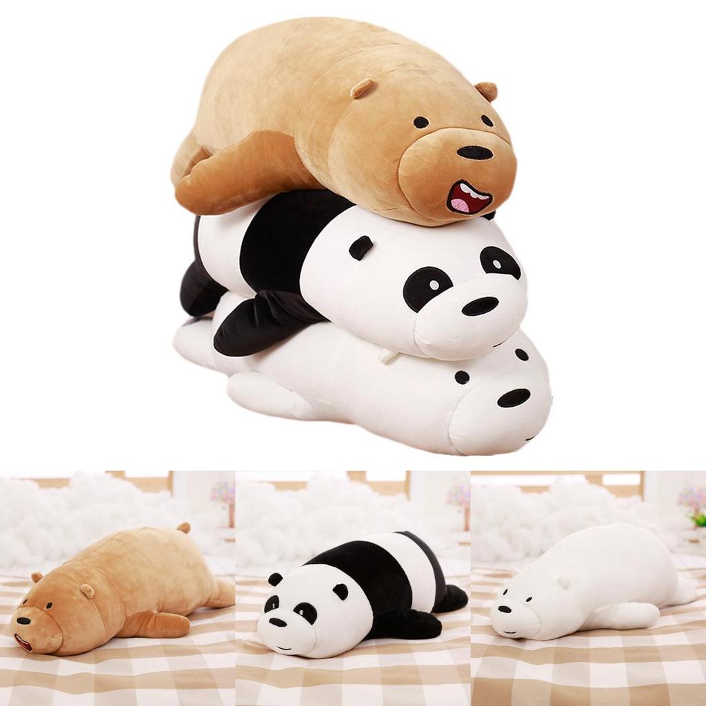 We Bare Bears Pillow Cartoon Bear Grizzly Bear Panda Soft Stuffed Plush Toy Doll Perfect Gift Option