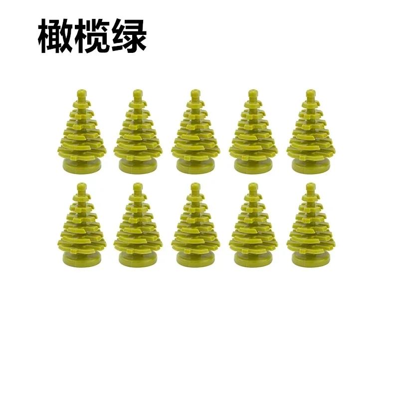 MOC Plants Accessories Bricks 3471 2435 6064 3778 City House Trees Pine Prickly Bush Green Grass Military Building Toys