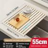 Foldable Heavy Duty Roll-Up Dish Drainer - Space Saving Adjustable Height Heat Resistant and Detachable Sink Storage Rack Withr