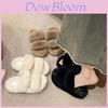 Cozy Plush Autumn Winter Fleece Lined Slip On Slippers For Women With Thick Sole
