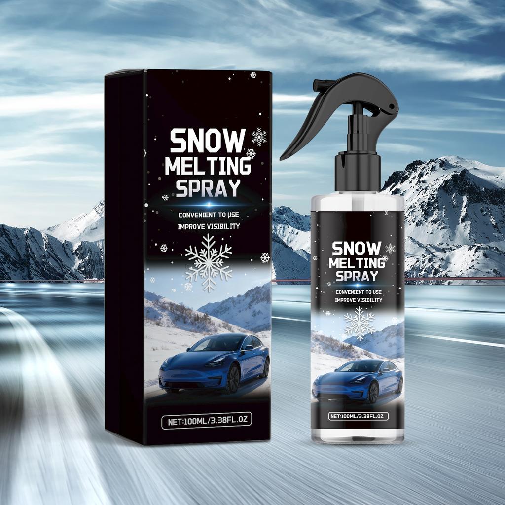 Rear View Mirror Deicing Agent, Rear View Mirror Deicing Spray, Automobile Glass Antifreeze Spray, Rear View Mirror Defroster, 100ml