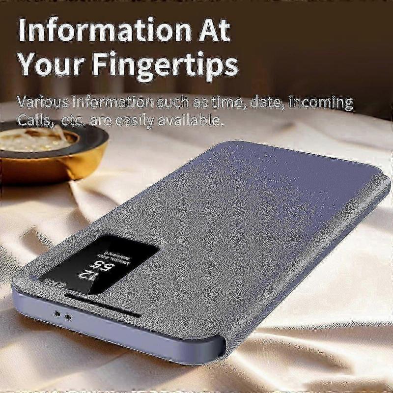 For Samsung Galaxy A56 5G Case with Card Holder Smart View Window L...