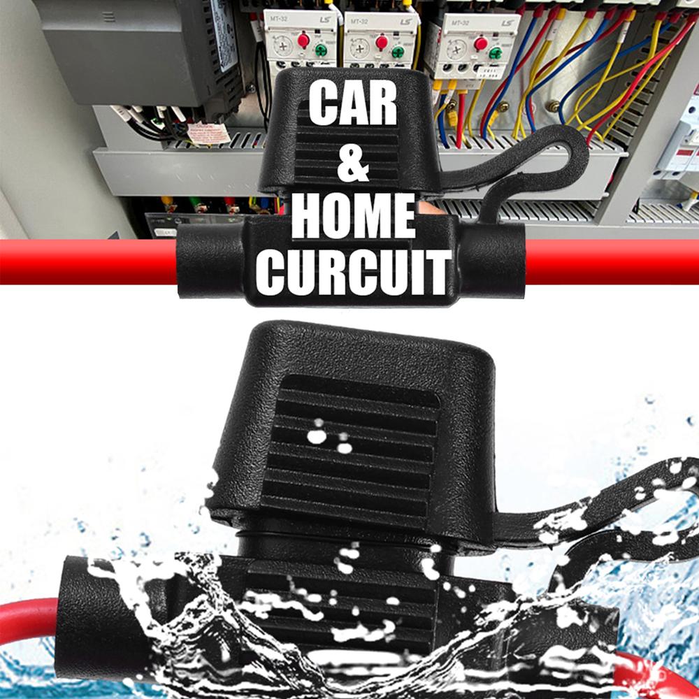 Mini Blade Fuse Holder 18AWG Waterproof Auto Boat Inline Copper Contacts Circuit Protection 32V 15A Car Replacement Accessories Fuse Holders1