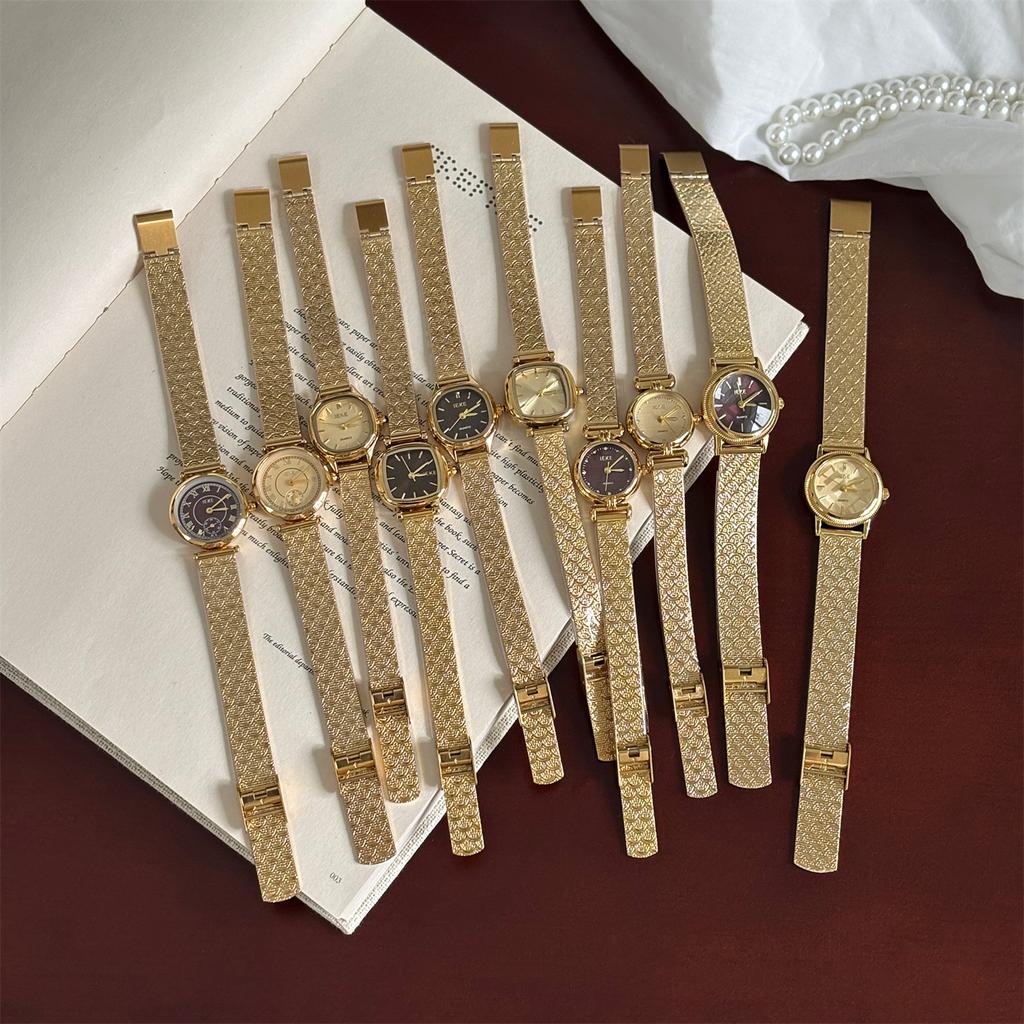 new arrival retro small square gold frosted texture quartz watch ladies watch exquisite watch luxury birthday gift