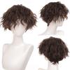 LUPU Synthetische Kurze Haare Männer Lockige Perücke Mit Pony Cosplay Jungen Perücken Für Tägliche Party Schwarz Rosa Anime Hohe Temperatur haar