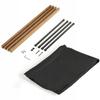 KADAX Cesto para la Ropa Negro de Madera Plegable Contenedor Grande Eco 39L