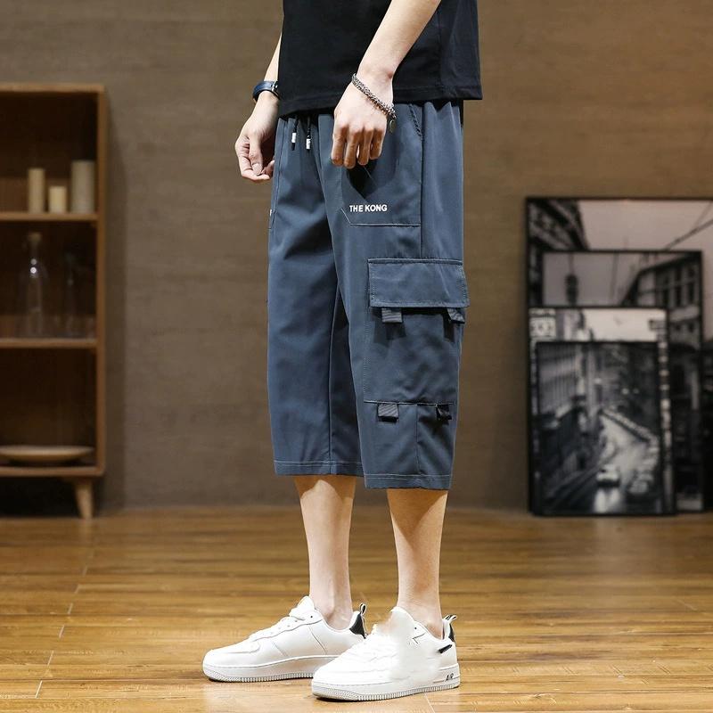 

Stylish Men s Summer Thin Loose Fit Work Shorts with Seven-Point Design Ideal for Leisure Wear and Various Occasions XS темно-сірий