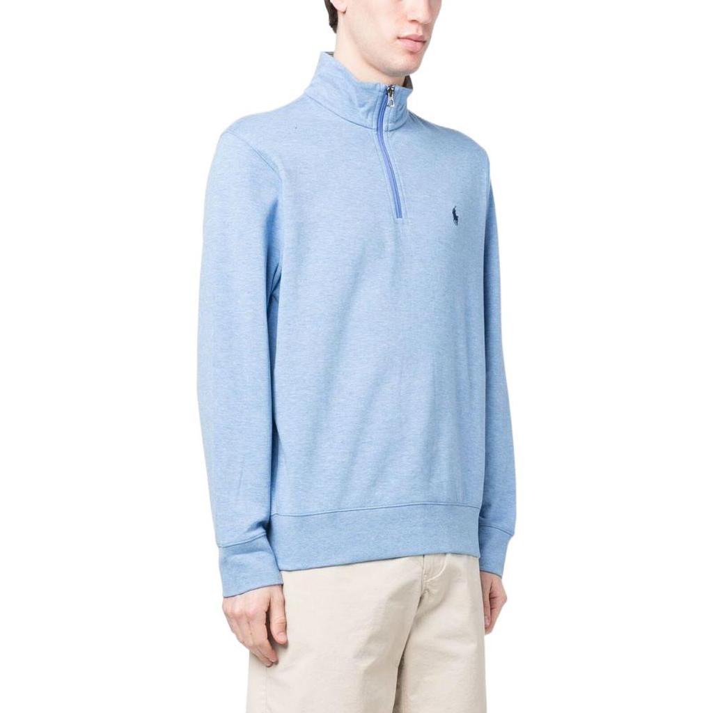 Polo Ralph Lauren Einfarbiger Stehkragen Half-Zip Pullover Strickpullover Herren Pullover Blau 710812963-047