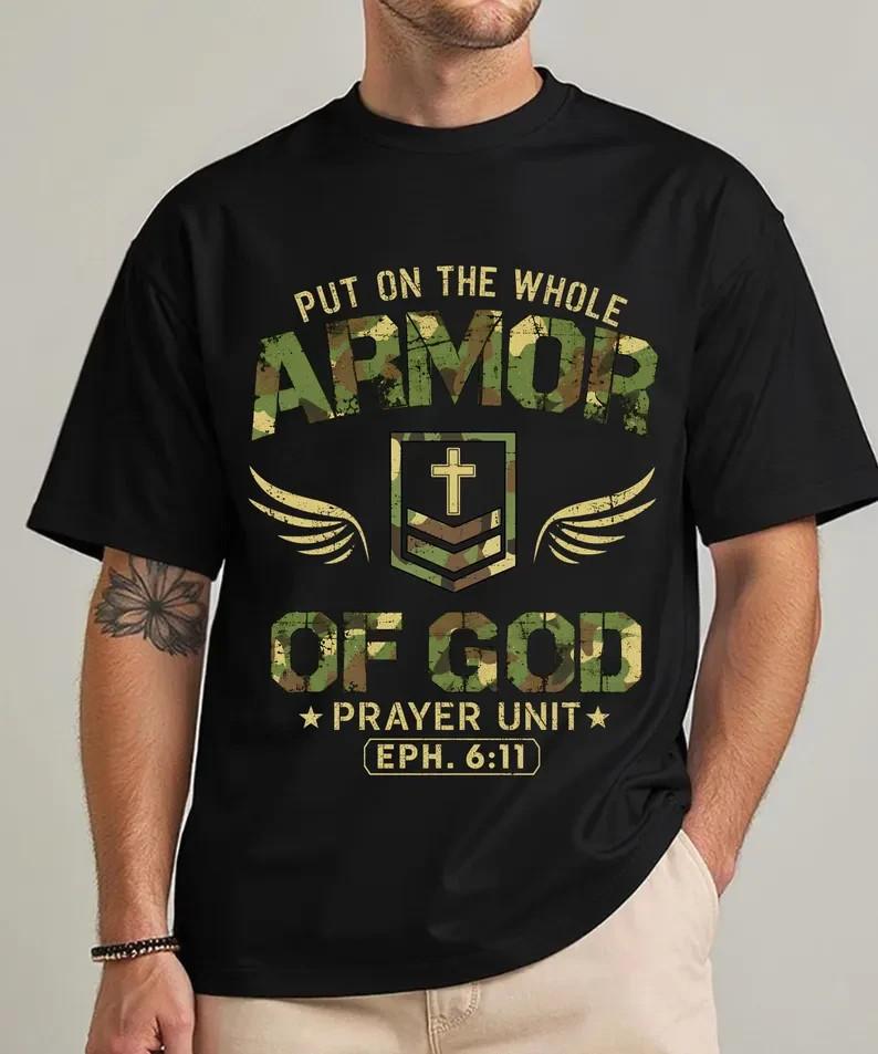 Put on The Full Armor of God Shirt, Ephesians Shirt, Knight Shirts L