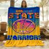 1PC Golden State Warriors Outdoor Blanket Lightweight Flannel, Soft & Warm, All-Season Use for Sofa, Outdoor, Camping, Living Room, Office18