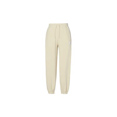 Flight Classic Jumpman Logo Patch Fleece-Lined Joggers Women Bottoms Beige DQ4608-234