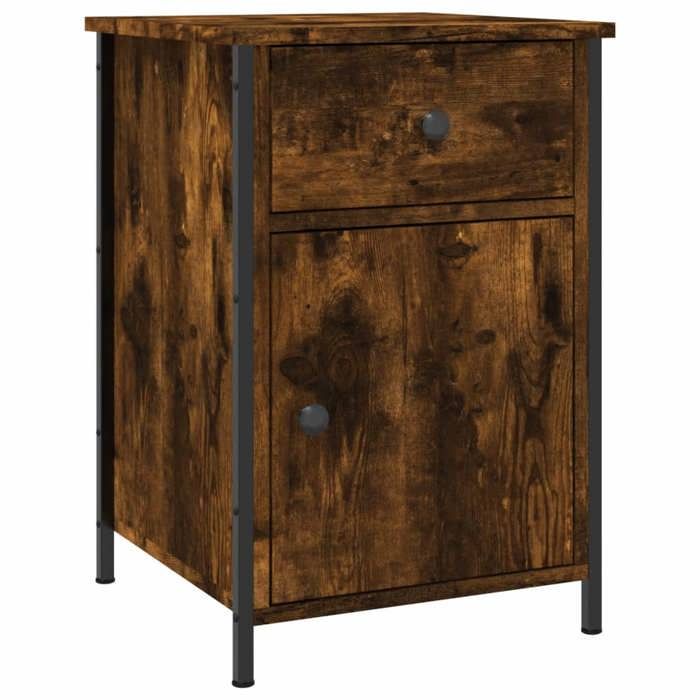 VidaXL Bedside Table Smoked Oak 40x42x60 Cm Engineered Wood 825907