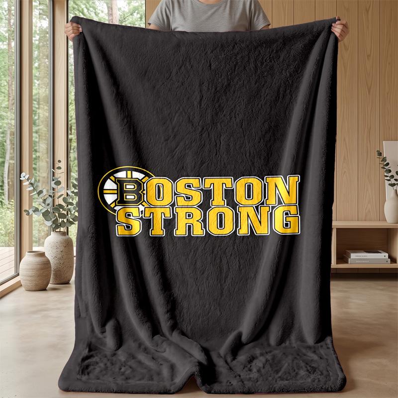 Coperta in Flanella e Pile Boston Bruins Coperta Calda e Accogliente per Divano, Letto, Viaggio Uso in Tutte le Stagioni