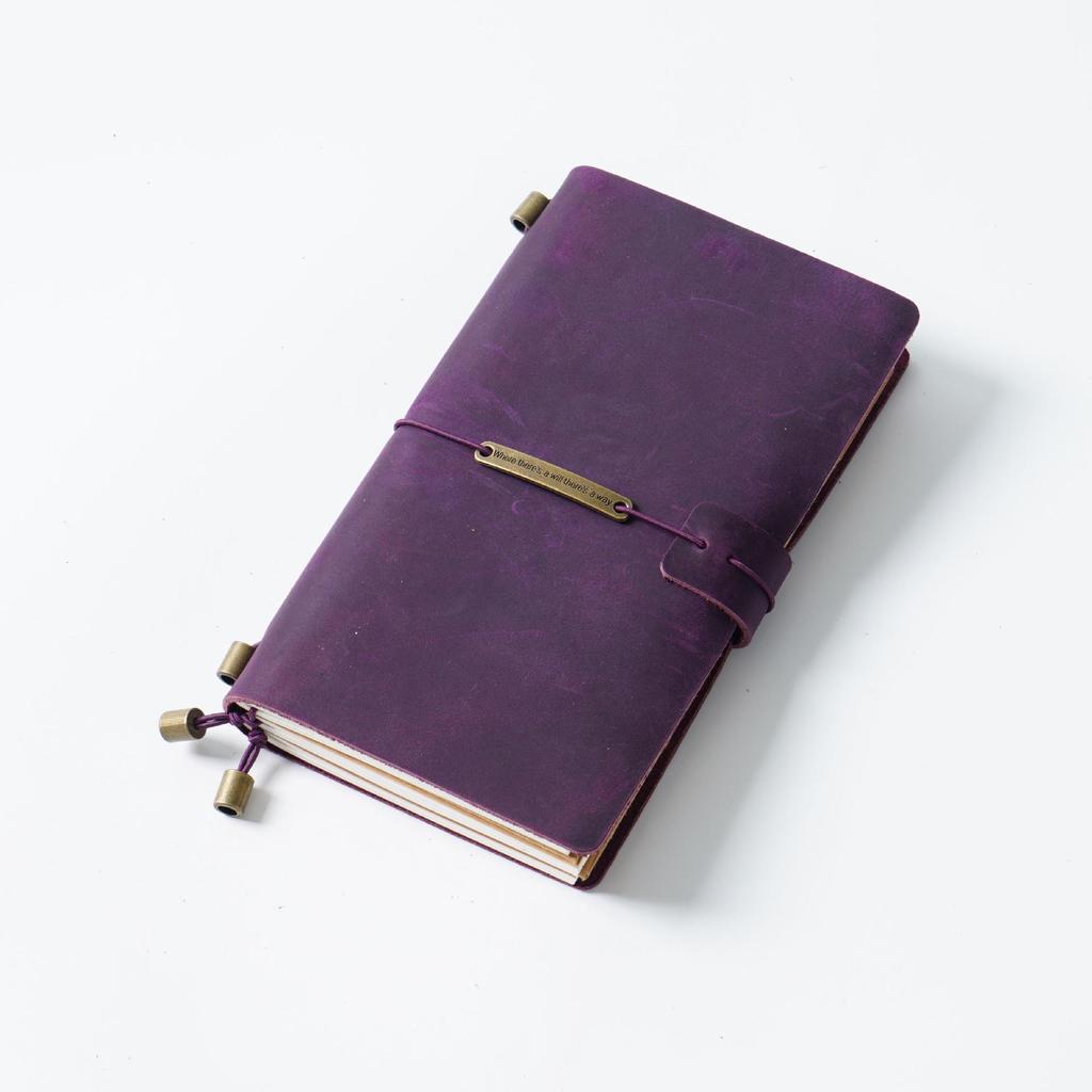 Cuaderno de Cuero Genuino TN Vintage - Diario y Bloc de Notas de Cuero Vacuno Crazy Horse Hecho a Mano En Stock