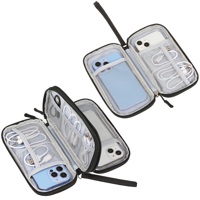 Digital Accessories Organizer: Multi-layer Protective Case for Power Bank, Hard Drive, Charger, U Disk, Earphones, and Data Cable