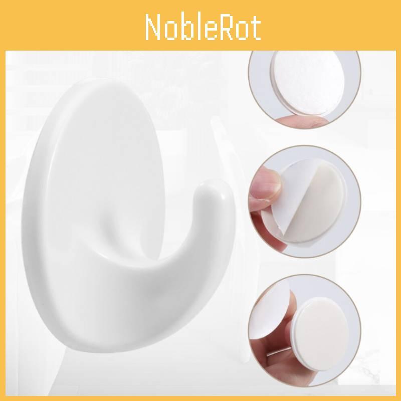 Self Stick 6 Pcs Plastic Hooks Set For Lightweight Storage And Wall Hanging Applications