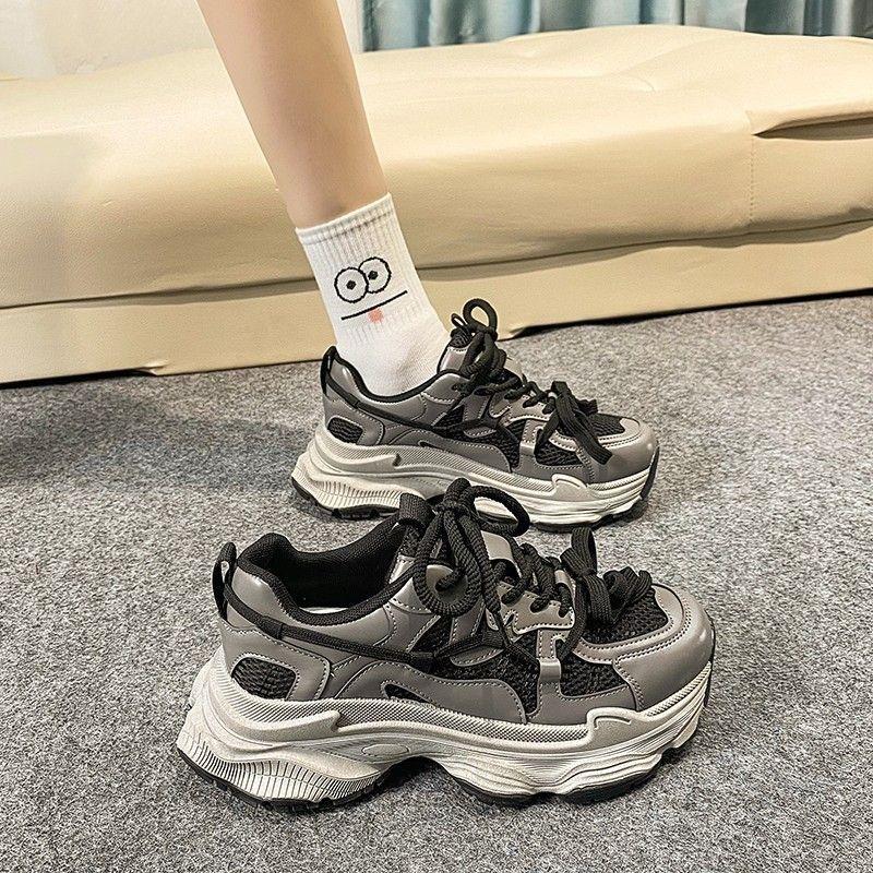 Dad shoes women's spring new thick-soled heightening versatile comfortable casual sports shoes