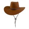 Unisex Western Hat Vintage Fedora with and Wool for Wind