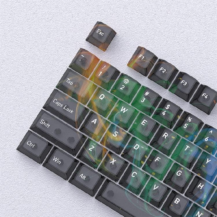 115 Key Full Set Clear PC Keycaps With Coating Dye-sublimation Keycap Enhances Durability And Light Diffusions