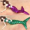 Doll Accessories KidsToy Mermaid Clothes For Barbie Doll Genuine Tail Bra + Doll Dress Clothes for 1/6 Barbie Doll  DIY Toy