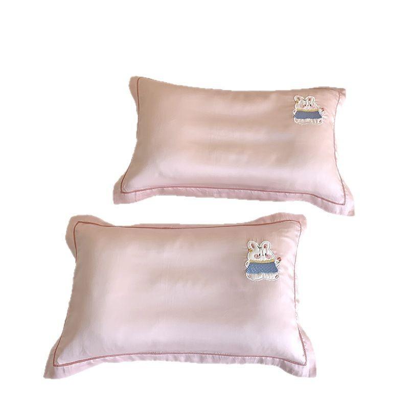 Cooling Tencel Pillowcase Kids With Cartoon Print 60S Lyocell Fabric Soft Breathable Bedding Single Cover