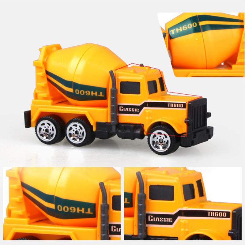 6pcs Authentic Simulate Inertia Engineering Vehicle Set Kids' Alloy Toy Birthday Present Bulldozer
